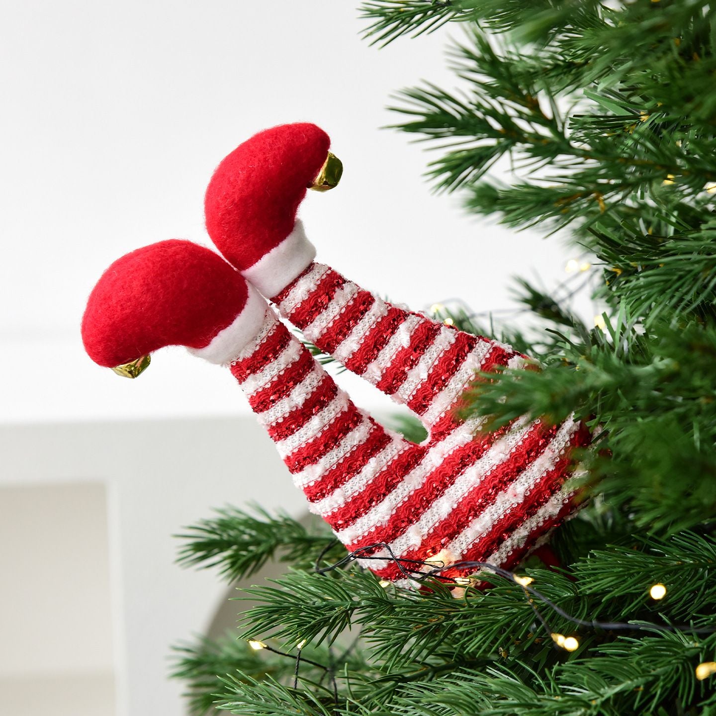 1PC Elf Hat Cuttle Decorated Striped Pants Cuttle Christmas Tree Christmas Elf Stick Christmas Gift Holiday Atmosphere Dress Up
