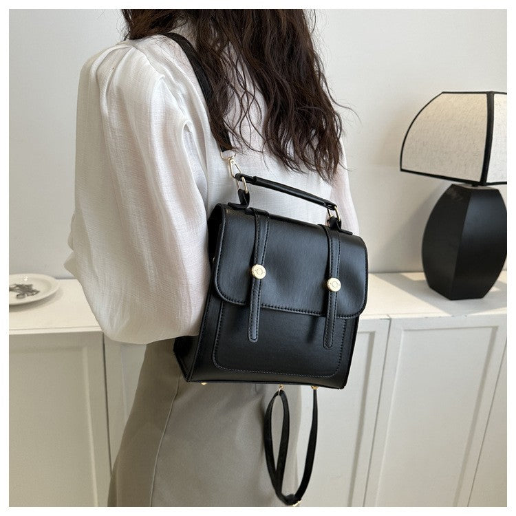 Nova mochila feminina de ombro duplo, moderna, bolsa de ombro único simples e casual, mochila pequena