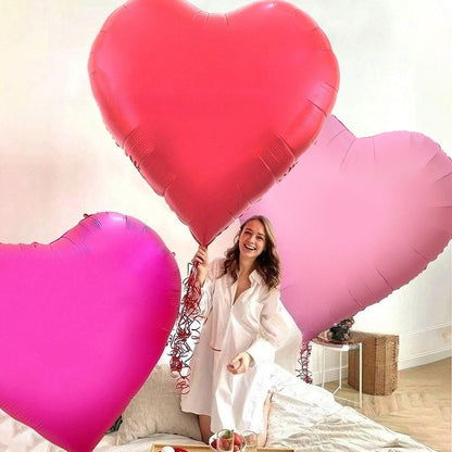 Giant 63 Inch Heart Aluminum Foil Balloon for Birthday Wedding Christmas Eve Valentine's Day New Year Party DIY Decoration