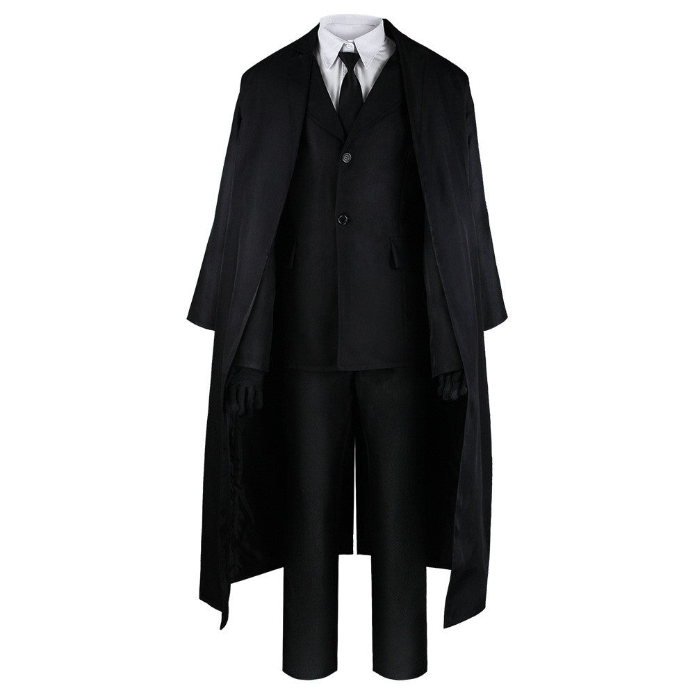 Japanese Anime Detective Agency Cosplay Outfit Black Uniform with wig for Adults for Halloween & Comic Con