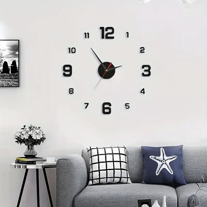 Simple LED wall clock with night light function, silent, modern decorative digital wall clock, DIY 3D digital wall clock