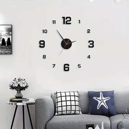 Simple LED wall clock with night light function, silent, modern decorative digital wall clock, DIY 3D digital wall clock