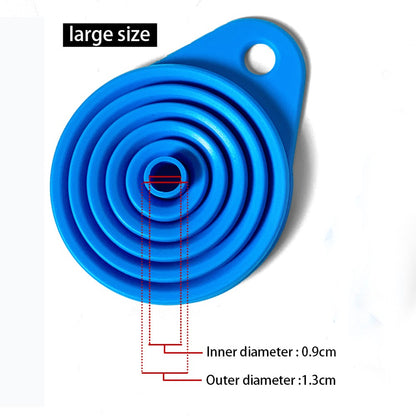 2 Peças Funil Dobrável para Motor de Carro Funil de Líquido de Silicone Ferramentas para Troca de Óleo e Gasolina para Carros e Motos Acessórios