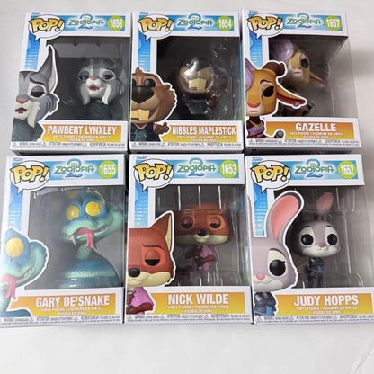 Zootopia Funko Pop Oficial Genuíno Boneco de Ação Modelo Boneco de Ação Judy Hopps Nick Wilde 1652 1653 Esculturas em Vinil