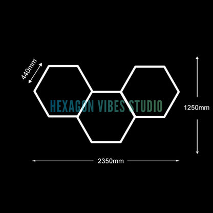 Garage Hexagon LED Light 50000H 6500K Ultra Bright for Home Gym Barbershop Car Detailing Bar Basement Workshop Ceiling Lighting