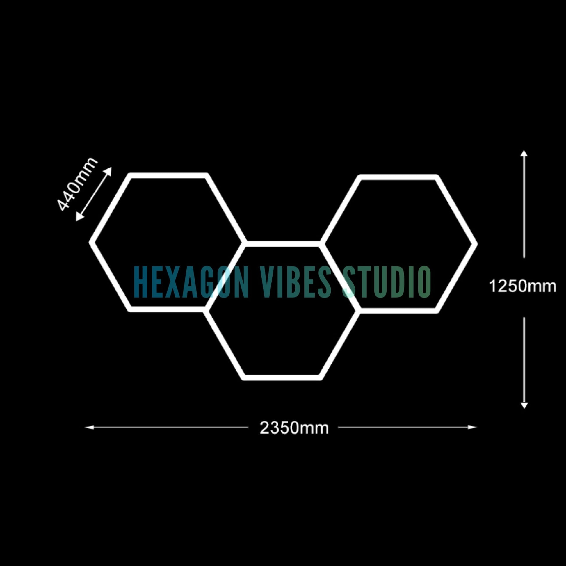 Garage Hexagon LED Light 50000H 6500K Ultra Bright for Home Gym Barbershop Car Detailing Bar Basement Workshop Ceiling Lighting