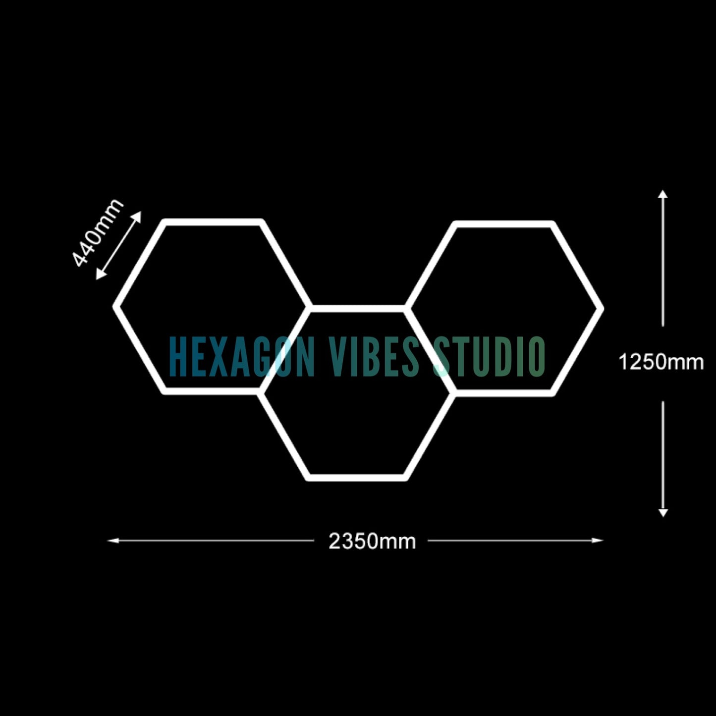 Garage Hexagon LED Light 50000H 6500K Ultra Bright for Home Gym Barbershop Car Detailing Bar Basement Workshop Ceiling Lighting