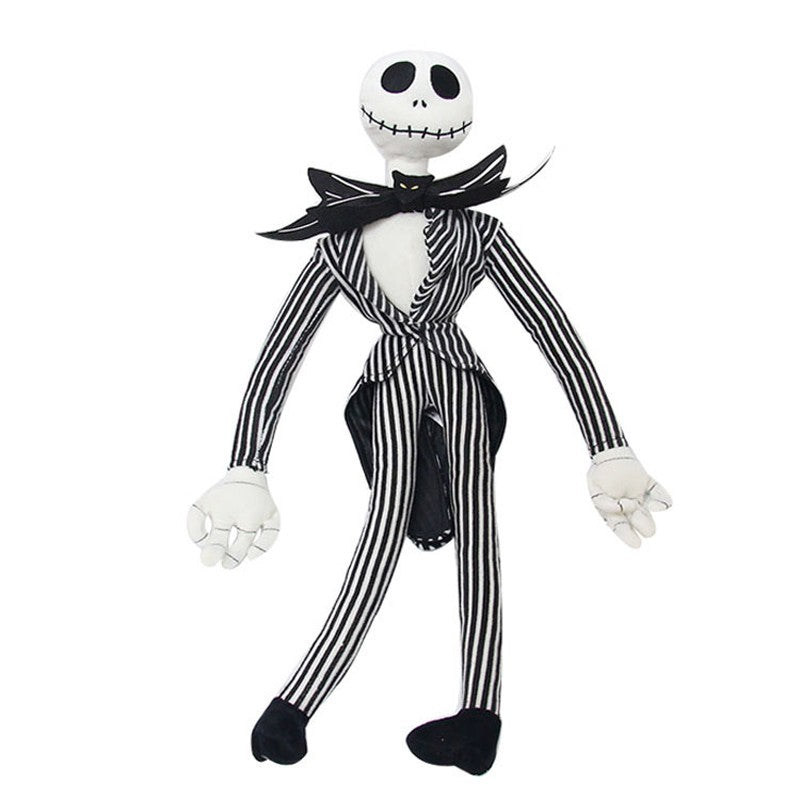 25cm Cartoon Anime Halloween The Nightmare Before Christmas Horror Pumpkin Skeleton Composite Plush Doll Toy Children Kids Gift