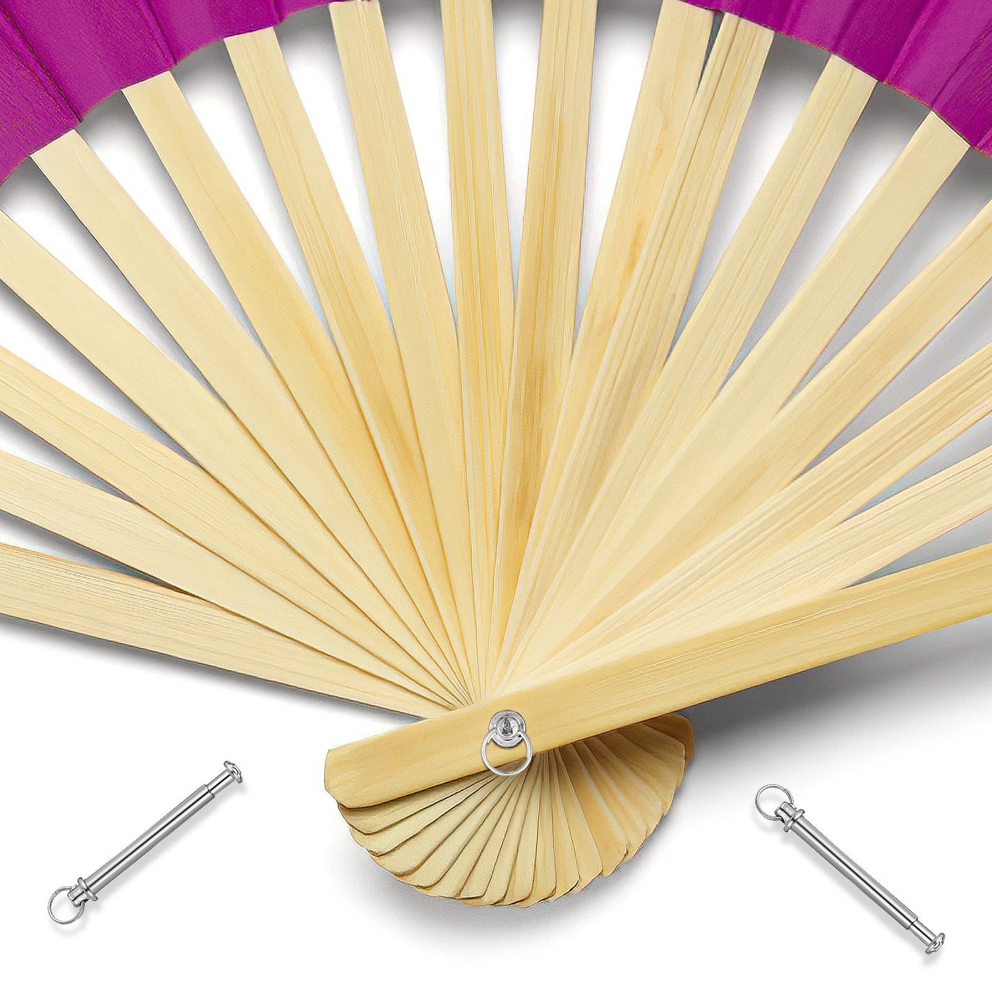 5 Sets Folding Fan Repairing Kit Metal Rivets Hand Folding Fan Repairing Kit Stainless Steel Shaft Rivets Nuts 25mm 29mm