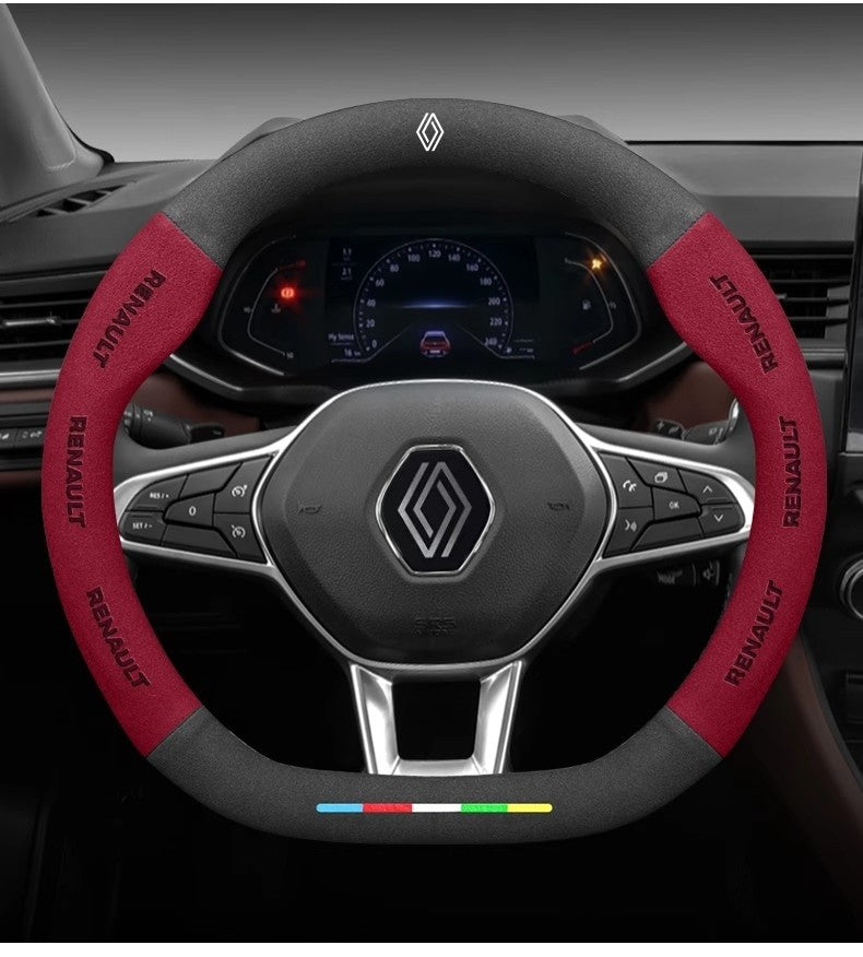 Suede Car Steering Wheel Cover For Renault Scenic Clio Laguna 2 3 4 5 Kangoo Fluence Megane Trafic Talisman Twingo Kaptur Duster