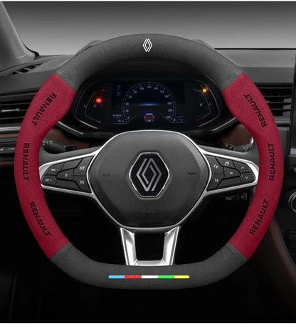 Suede Car Steering Wheel Cover For Renault Scenic Clio Laguna 2 3 4 5 Kangoo Fluence Megane Trafic Talisman Twingo Kaptur Duster