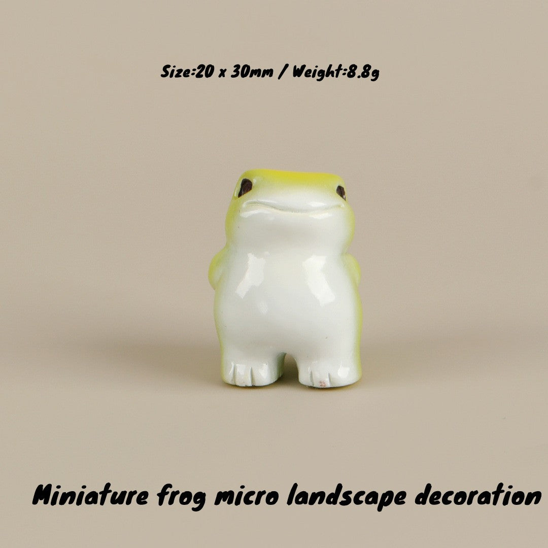 6PCS Miniature Frogs Micro Landscape Decoration Kawaii Forg Fairy Garden Accessories Mini Forg Desk Decoration