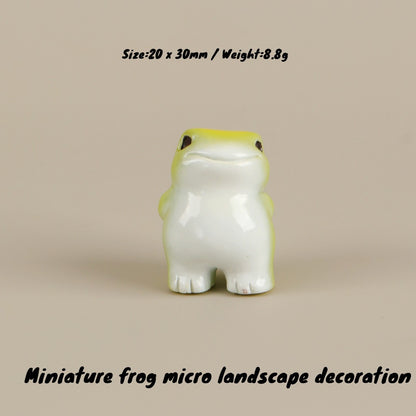 6PCS Miniature Frogs Micro Landscape Decoration Kawaii Forg Fairy Garden Accessories Mini Forg Desk Decoration