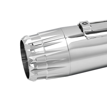 Motorcycle 4" Slip-on Mufflers Exhaust Pipes For Harley Touring Electra Street Glide 1995-2016