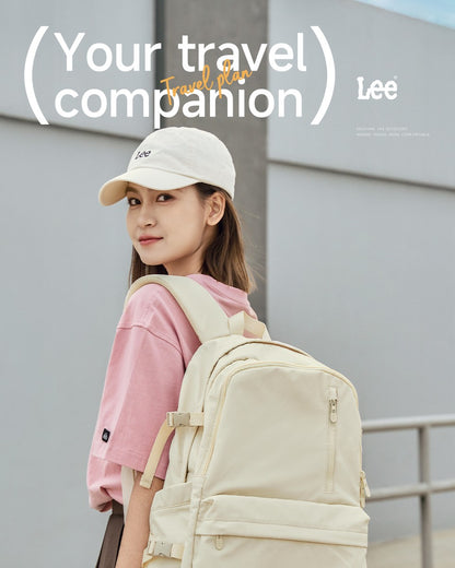 Mochila LEE de grande capacidade para viagem, para notebook de 15,6 polegadas, à prova d'água, de nylon casual, para adolescentes, faculdade, escola, masculino e feminino
