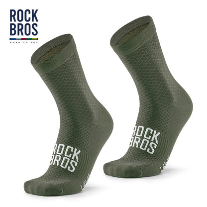 Meias de Ciclismo ROCKBROS Meias Esportivas Suaves Meias de Bicicleta com Absorção de Choque Tecido Respirável Meias Externas de Alta Elasticidade Um par