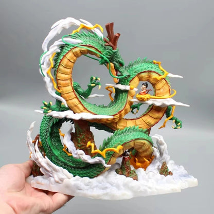 22cm Dragon Ball Anime Figura Shenron Figura Goku E Shenron Estatueta Pvc Modelo De Coleção Decoração Brinquedos Presentes