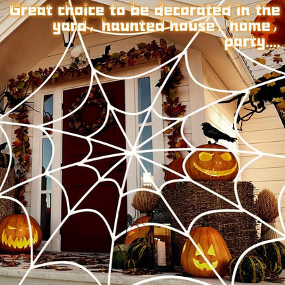 Halloween Spider Web Giant Stretchy Cobweb For Home Bar Haunted House Scary Prop Horror Yard Outdoor Halloween Party Decoration