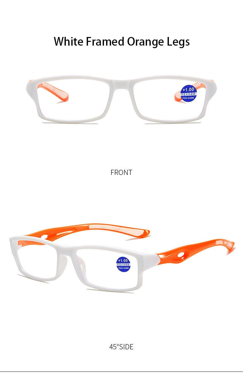 Fashion Reading Glasses Man Sport Non-Slip Anti Blue Light Women Style High Definition Computer Eyeglass+1.0+2.0+3.0+4.0