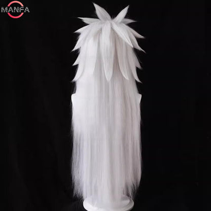 Perucas de Cosplay Uchiha Madara Longas Resistentes ao Calor Cabelo Sintético Perucas de Anime de Jogo + Touca de Peruca