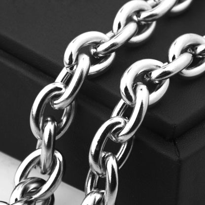 7"-40" Huge  Jewelry Men's 316L Stainless Steel Silver Color Big O Link Chain Necklace High Quality 8/11/13/15mm Not Fades