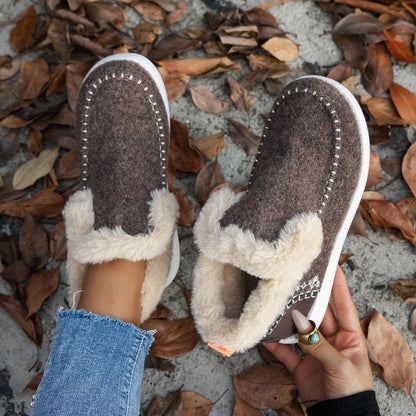 2024 Hot Sale Women Shoes Sleeve Women's Boots Winter Round Toe Plush Fleece for Warmth Short Barrel Flat Large Size Snow Boots