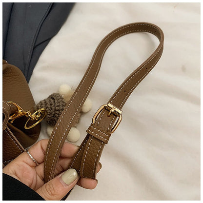 New Retro Pillow Bag Simple Solid Color Versatile Personality Single Shoulder Crossbody Bag Fashionable Niche Women's Bag