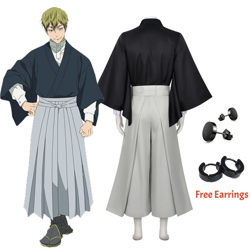 Anime Jujutsu Kaisen Naoya Zenin Cosplay Costume Kimono Uniform Outfit Wig Set Adult Halloween Christmas Carnival Party