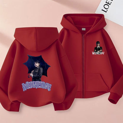 Adams Children's Hooded Cardigan 2D Printed For Boys and Girls Aged 2-12 Sweet Cool Versatile cute Fun and Energetic