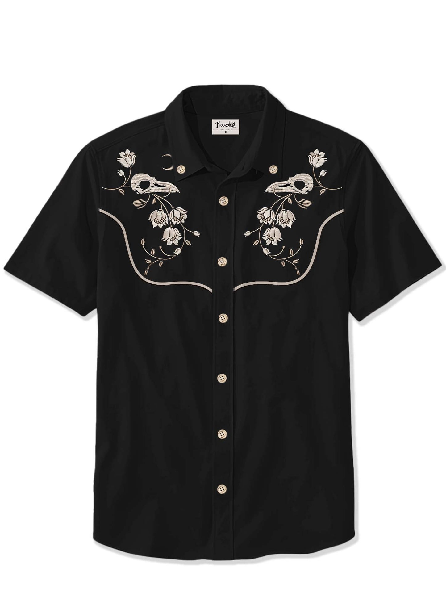Men's Western Cowboy Style Short Sleeve Shirt Comfortable Breathable Summer Art Button Top Camisas Hawaianas Divertidas