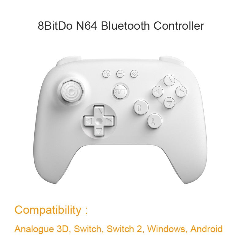 8BitDo N64 Bluetooth Controller for Analogue 3D, Nintendo Switch, Switch 2, Gaming Joystick Gamepad for Windows and Android