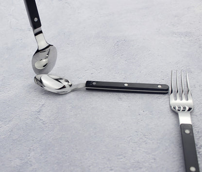 Conjuntos de Talheres de Design Moderno Espelhamento Superior Aço Inoxidável 18/8(304) Cabo ABS com Rebites Jogo de Talheres para Cozinha