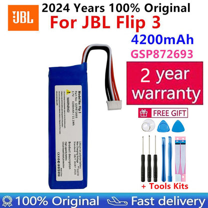 Bateria de substituição de alto-falante original de 2024 para JBL Link 10 20 G03 Clip Charge Boombox Pulse Xtreme Flip 1 2 3 4 5 6 Bateria