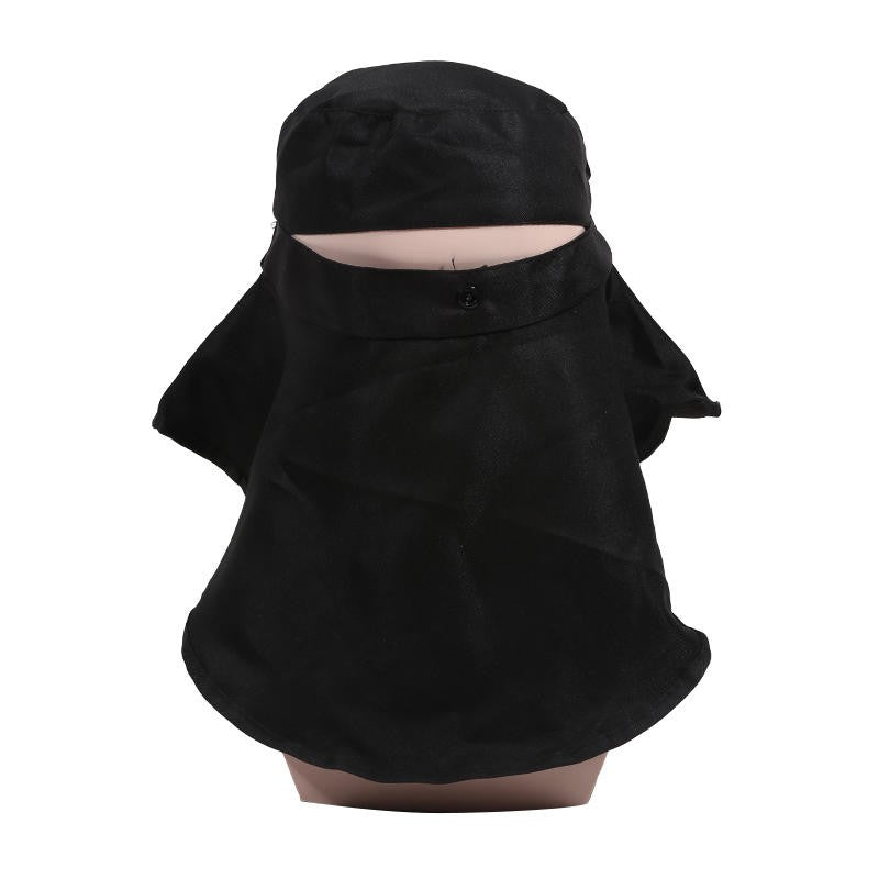 Chapéu de Proteção Solar de Verão Feminino, Viseira para Sol, Pesca, Caminhada, Viagem, Proteção de Pescoço, Lenço, Chapéu de Balde