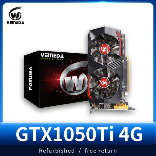 Placa de Vídeo VEINEDA 1050 Ti 4GB GDDR5 128 bit Placa Gráfica para PC Gaming GPU (não RX 580 570)