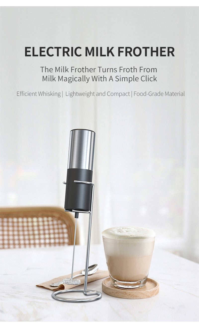 Portable Mini Electric Milk Frother Foamer Coffee Foam Egg Beater Cappuccino Stirrer Food Blender Kitchen with Stand Whisk Tools