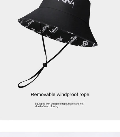 Big Head Letter Bucket Hat for Men Women XL Large Hip Hop Cap Fisherman Hat Summer Sun Hat Plus Size Panama