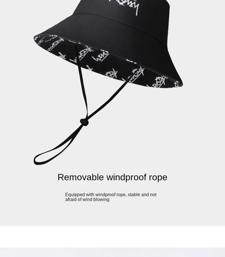 Big Head Letter Bucket Hat for Men Women XL Large Hip Hop Cap Fisherman Hat Summer Sun Hat Plus Size Panama