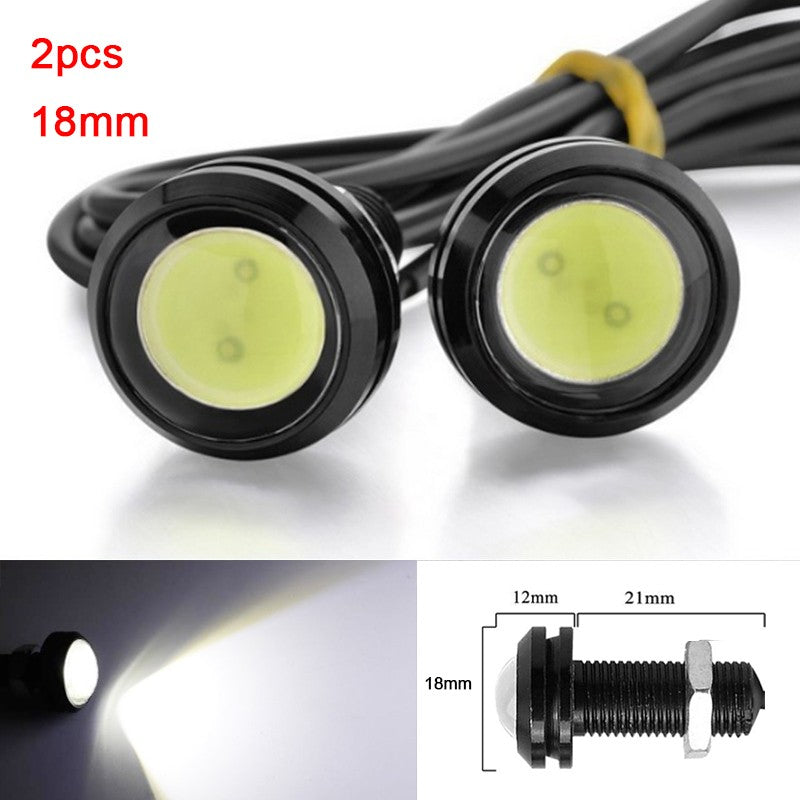 2-10 PCS 23mm 18mm Car Eagle Eye Light DRL LED Daytime Running Lights 12V Motorcycle COB Beads Backup Signal Lamps