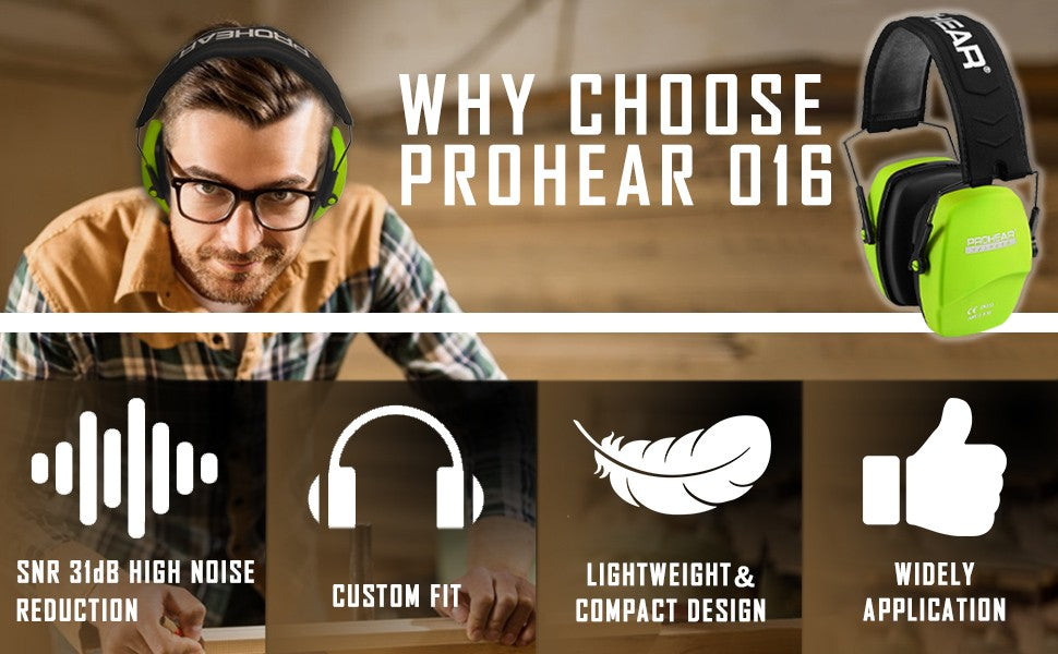 ZOHAN Shooting Ear Protection Safety Earmuffs Noise Reduction Slim Passive Hearing Protector for Huning NRR26dB