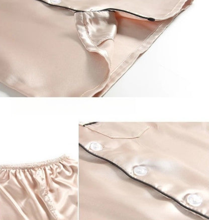 Kids Ice Silk Sleepwear Summer Short Sleeve Homewear Set for Boys Girls Thin Lightweight Baby Air Conditioning Clothing