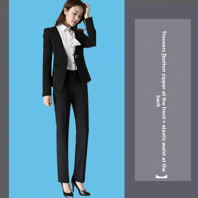 Bla Straight Leg Work Pants Women's Autumn Winter Spring Profional Suit Pants Slimming Formal Long Trousers for Office