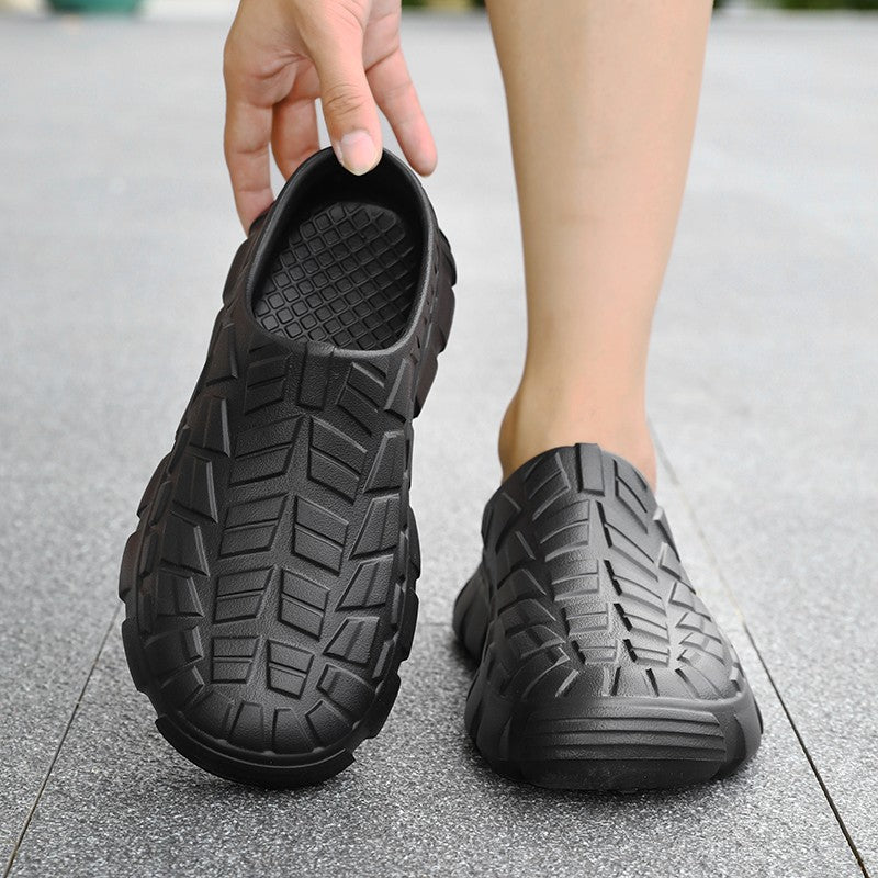 Slip-On Comfortable Ultra-Light Work Shoes, Oil-Proof, Dirt-Resistant, Waterproof, Non-Slip Chef Shoes, Sandals and Slippers