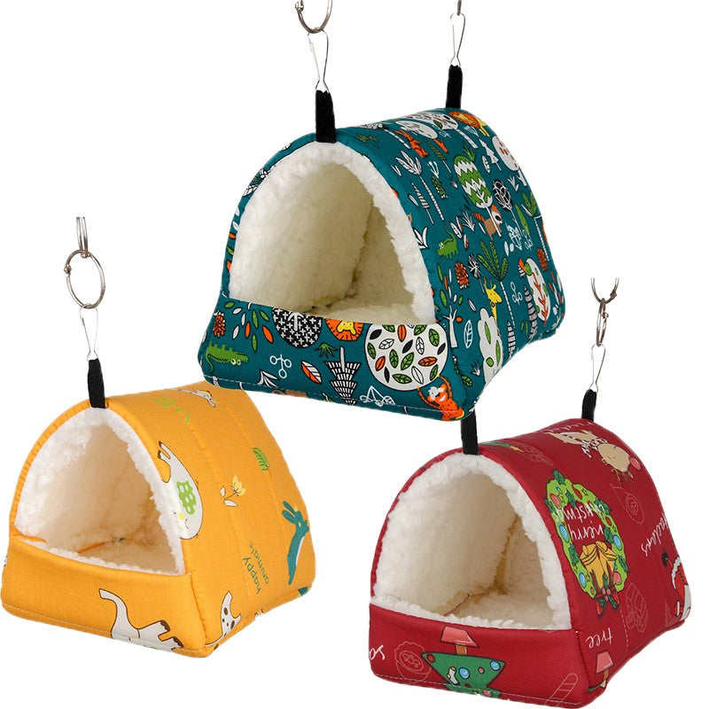 Rede para Hamster, Hamster Urso Dourado, Petauro-do-Açúcar, Papagaio, Ninho Grosso para Pássaros Pequenos, Saco de Dormir Quente de Inverno, Esquilo