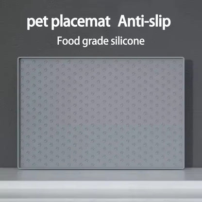 Tapete de alimentação para animais de estimação, cães e gatos, bebedouro e comedouro, tapetes para alimentação de gatos, tapete de tigela de comida para cães, almofada de silicone à prova d'água para tigela de animais de estimação
