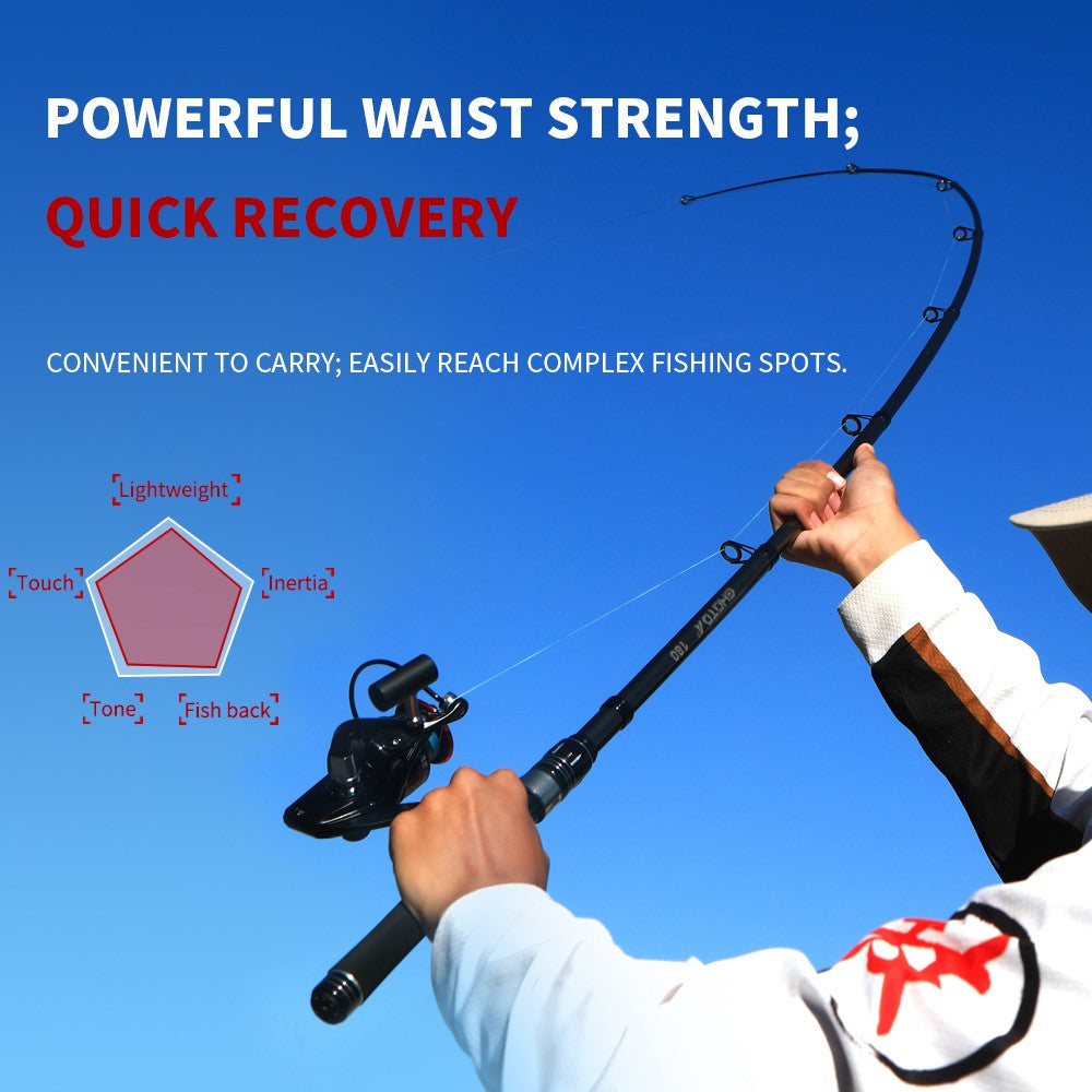 Portable Mini Sea Rod 33cm Closed Length Carbon Fiber Spinning Rod Travel Fishing Pole Rock Rod