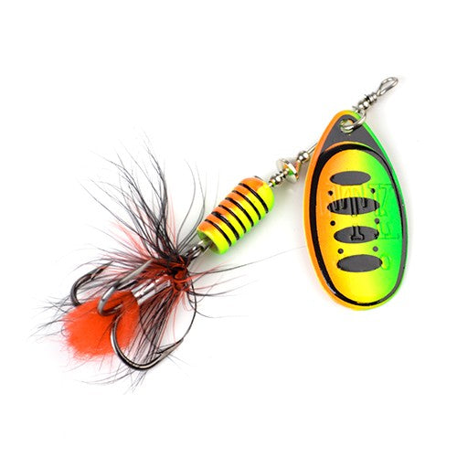 Isca de Pesca FTK Spinner Bait Colher 1pc Pena Isca para Água Salgada Acessórios Anzol Triplo Metal Isca Dura Wobblers Tackle