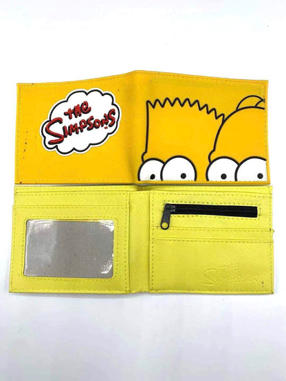 Carteira Dobrável Marvel Vingadores Os Simpsons Bonecos de Anime Masculina Infantil Porta-Cartões de Identidade com Prendedor de Dinheiro Bolsa de Presente de Desenhos Animados