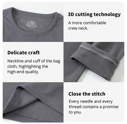 4-Piece /2-Piece Men's Long-sleeved Trousers In Autumn And Winter Thermal Underwear Casual Joker Sports Fitness Solid Color Suit