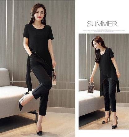 New 2025 Summer Fashion New Solid Color Split Chiffon Shirts Loose Irregular Shirts Tops Thin Blouses Woman Red blusas femininas